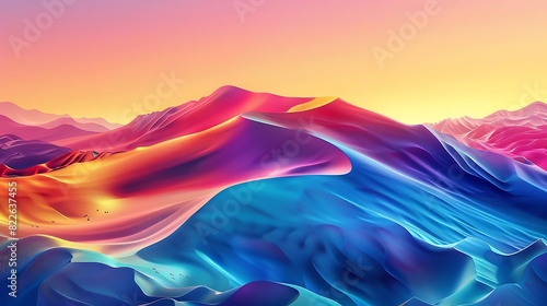 Abstract colorful landscape background wallpaper design