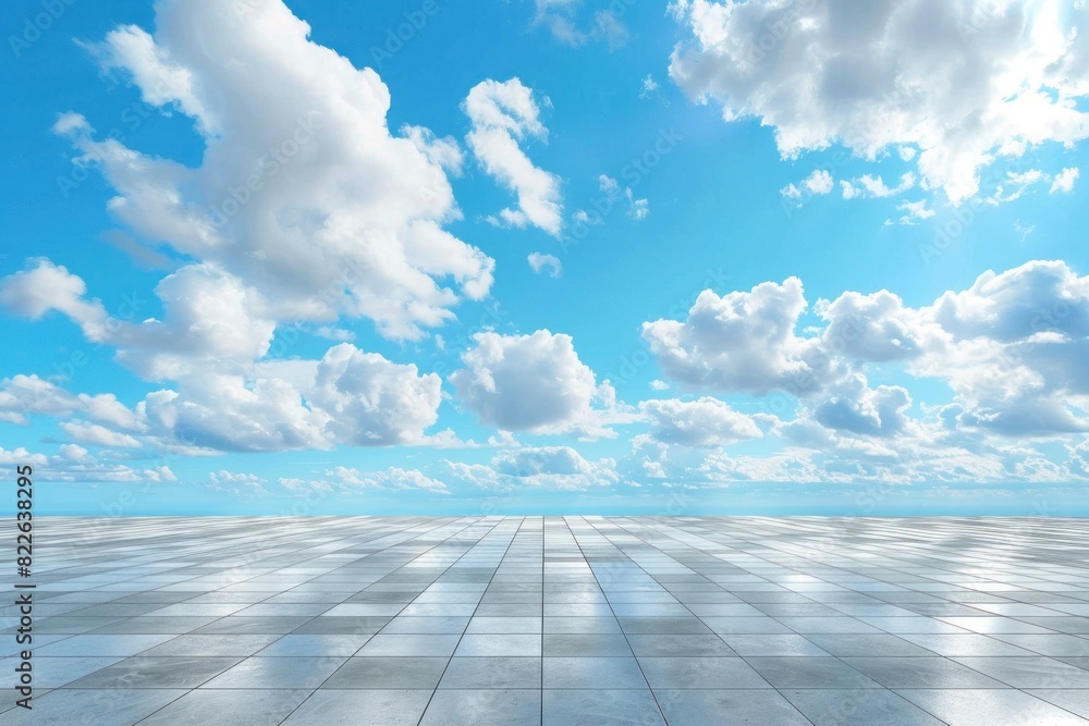 Expansive Sky and Concrete Floor, a Backdrop for Limitless Imagination and Possibilities Expansive Sky and Concrete Floor, a Backdrop for Limitless Imagination and Possibilities