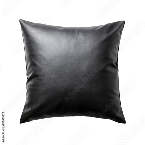 A top view black pillow Isolated on transparent background