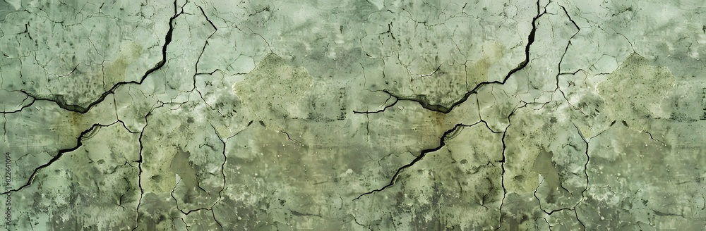 Seamless Olive Green Concrete Wall with Cracks Seamless Olive Green Concrete Wall with Cracks