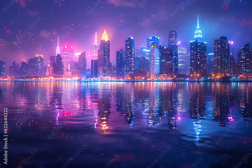 Obraz premium Radiant Cityscape and Skyline Stock Photos