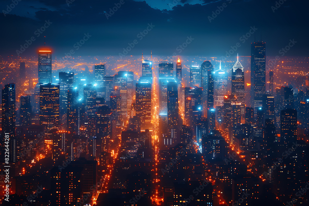 Breathtaking Vibrant Cityscape and Skyline Stock Photo Breathtaking Vibrant Cityscape and Skyline Stock Photo
