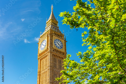 Obraz na płótnie Big Ben tower in spring, London, UK w salonie