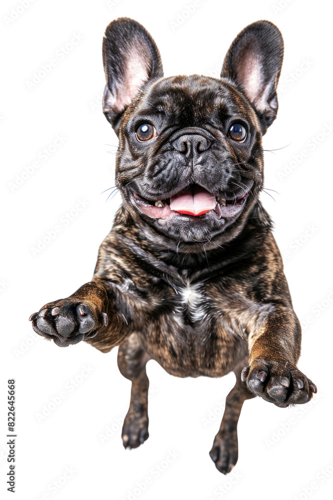 A playful French Bulldog puppy with big ears and a happy expression. A playful French Bulldog puppy with big ears and a happy expression.