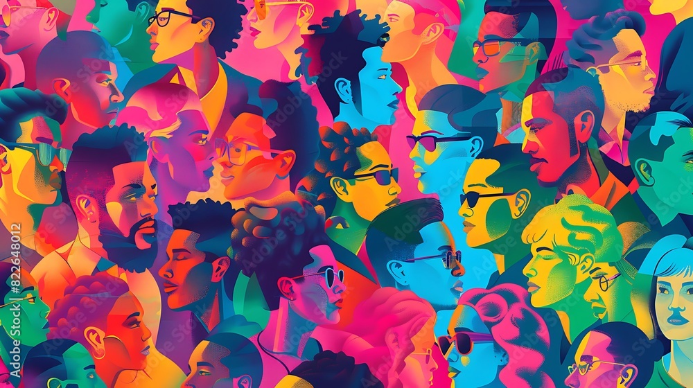Diversity and pride wallpaper background illustration