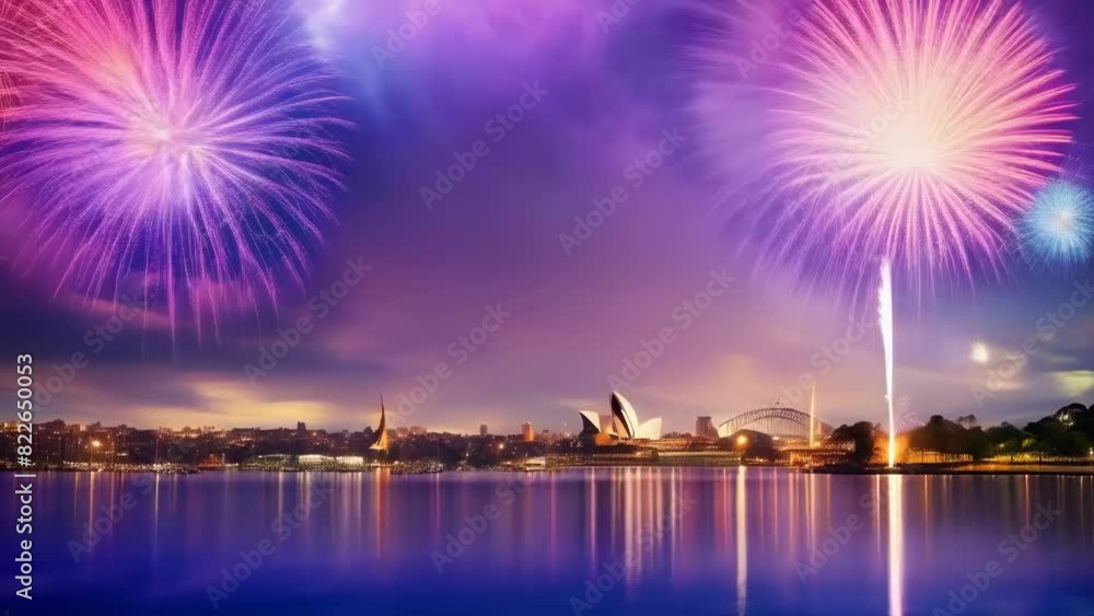 A brilliant fireworks display lights up the night sky over a calm waterfront cityscape, creating a breathtaking, festive atmosphere of celebration, joy, and wonder, with reflections dancing on water. A brilliant fireworks display lights up the night sky over a calm waterfront cityscape, creating a breathtaking, festive atmosphere of celebration, joy, and wonder, with reflections dancing on water.