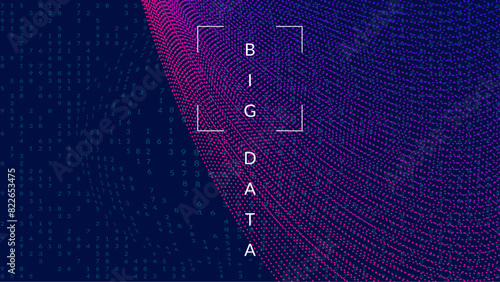 Digital Background. Innovative science, futuristic intelligence. Engineering velocity of a cyber network. Analytical patterns for mobile security. Big Data Background.