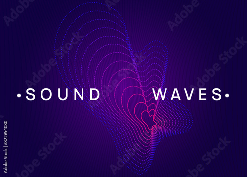 Music Event. Violet Discotheque Background. Festival Cover. Techno Electro Element. Nightclub Disco Illustration. Edm Flyer. Green Party Set. Pink Music Event