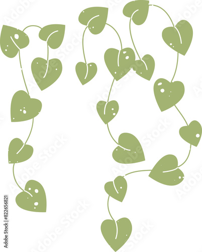 Climbing Plant With Splash Pattern