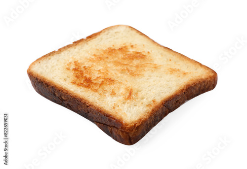 One piece of fresh toast bread isolated on white