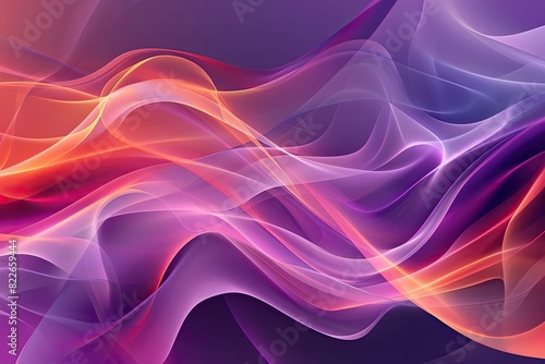 Abstract art design with silky waves in pink, purple, and blue hues © Dalibor