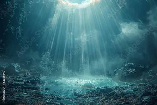 Wallpaper Mural A halo of hope shining brightly in the darkness, illuminating the path toward a brighter future. Concept of optimism and resilience. Generative Ai. Torontodigital.ca