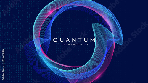 Innovate Background. Science vector: digits of the future. Software backdrop for visual education. Mobile analytics for global information security. Technology Background.