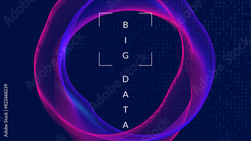 Tech Background. Deep learning for future intelligence. Cover of dots with a backdrop of velocity. Energy of information in analytical patterns. Big Data Background.