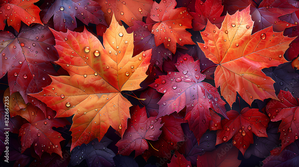 Wallpaper or background of maple leaves of the autumn or autumn season