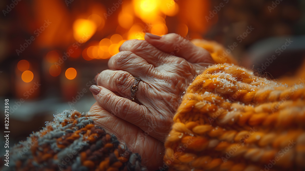 Loving Caregiver Attending to Elderly Person at Home Loving Caregiver Attending to Elderly Person at Home