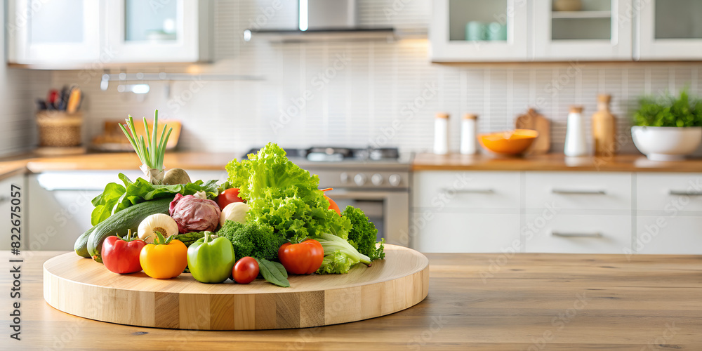 Pedestal besides of fresh vegetables Pedestal besides of fresh vegetables