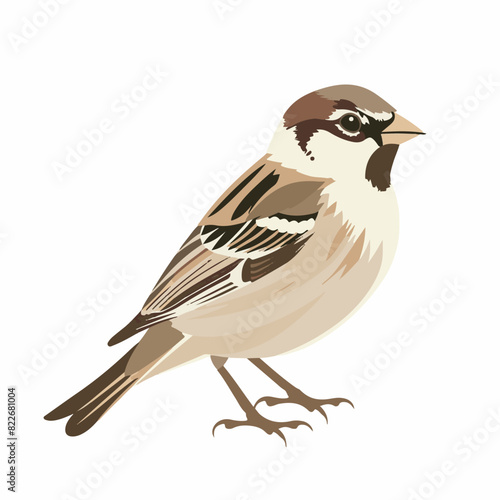 Sparrow in cartoon, doodle style. Image for t-shirt, web, mobile apps and ui. Isolated 2d vector illustration in logo, icon, sketch style, Eps 10. AI Generative