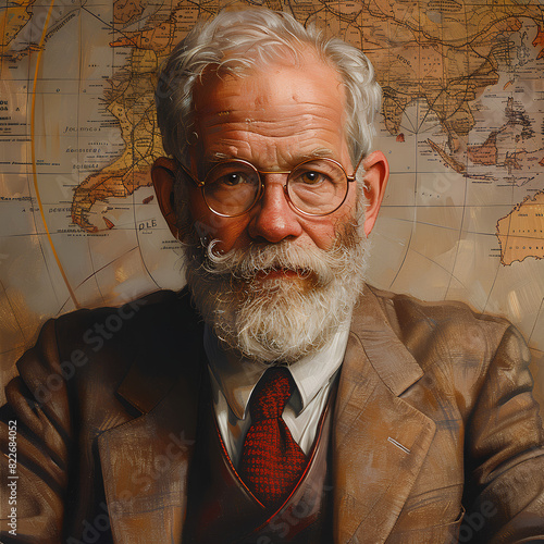 Portrait of the most famous psychoanalyst Sigmund Freud photo