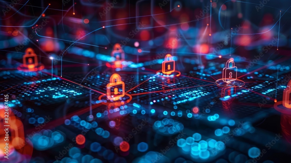 An encrypted communication being securely transmitted over a network, An encrypted communication being securely transmitted over a network,