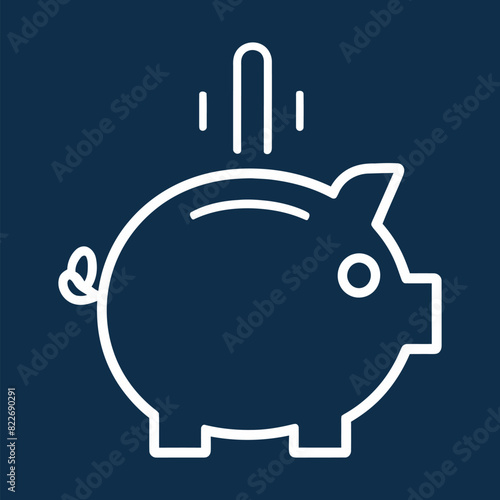 piggy bank vector icon.