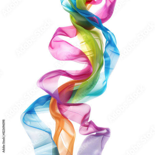Streamers, transparent background, isolated image, generative AI