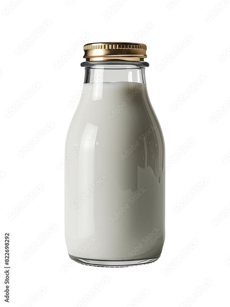 isolated png milk bottle mockup, GENERATIVE AI isolated png milk bottle mockup, GENERATIVE AI