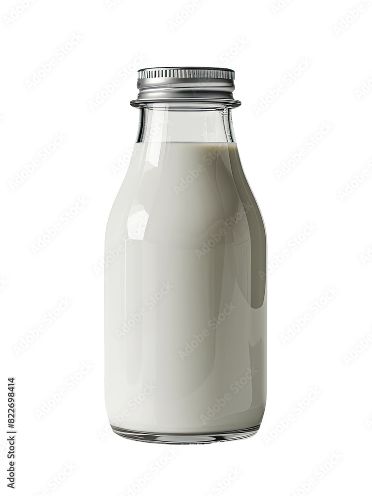 isolated png milk bottle mockup, GENERATIVE AI isolated png milk bottle mockup, GENERATIVE AI