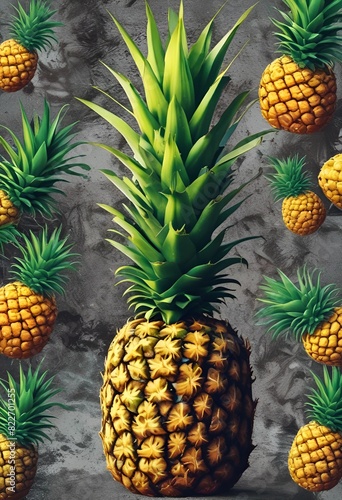 Wallpaper Mural Fresh and Juicy Pineapples Torontodigital.ca