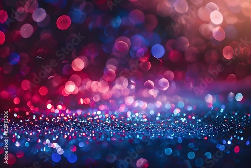 Vibrant Abstract Background with Glitter Lights and Defocused Stars