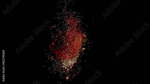 red fire in water - Magical Energy Explosion Shots Perfect for Dynamic Overlays and Special Effects photo