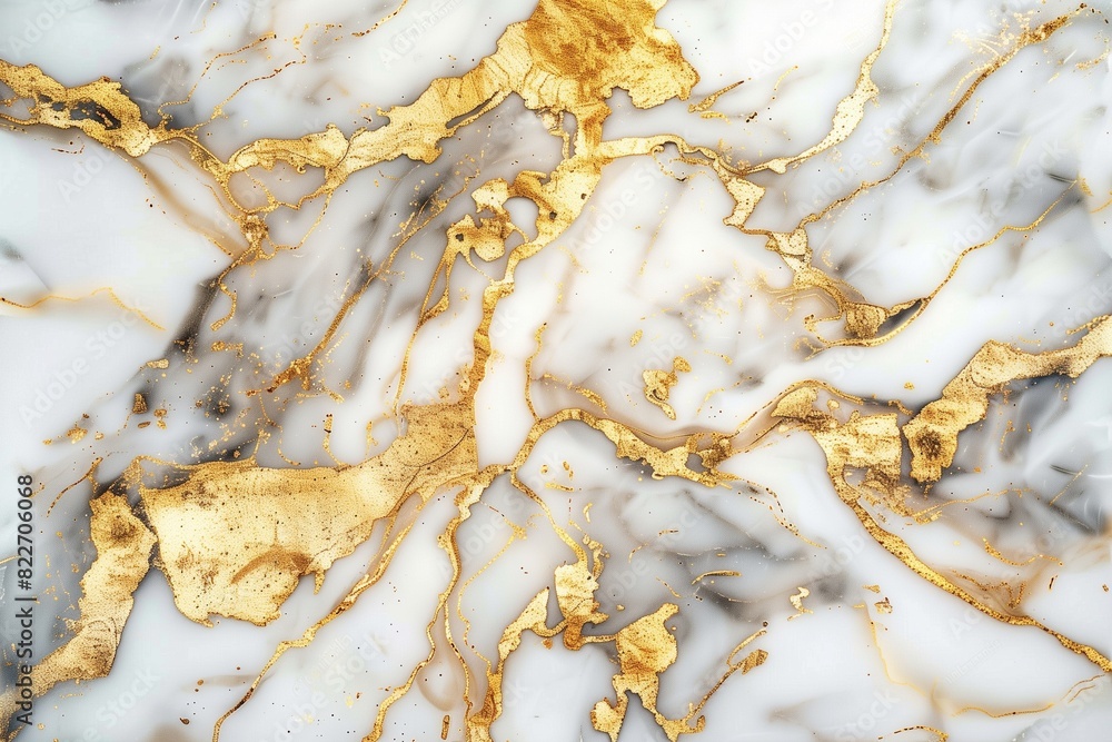 Abstract illustration of marble with gold on white color art