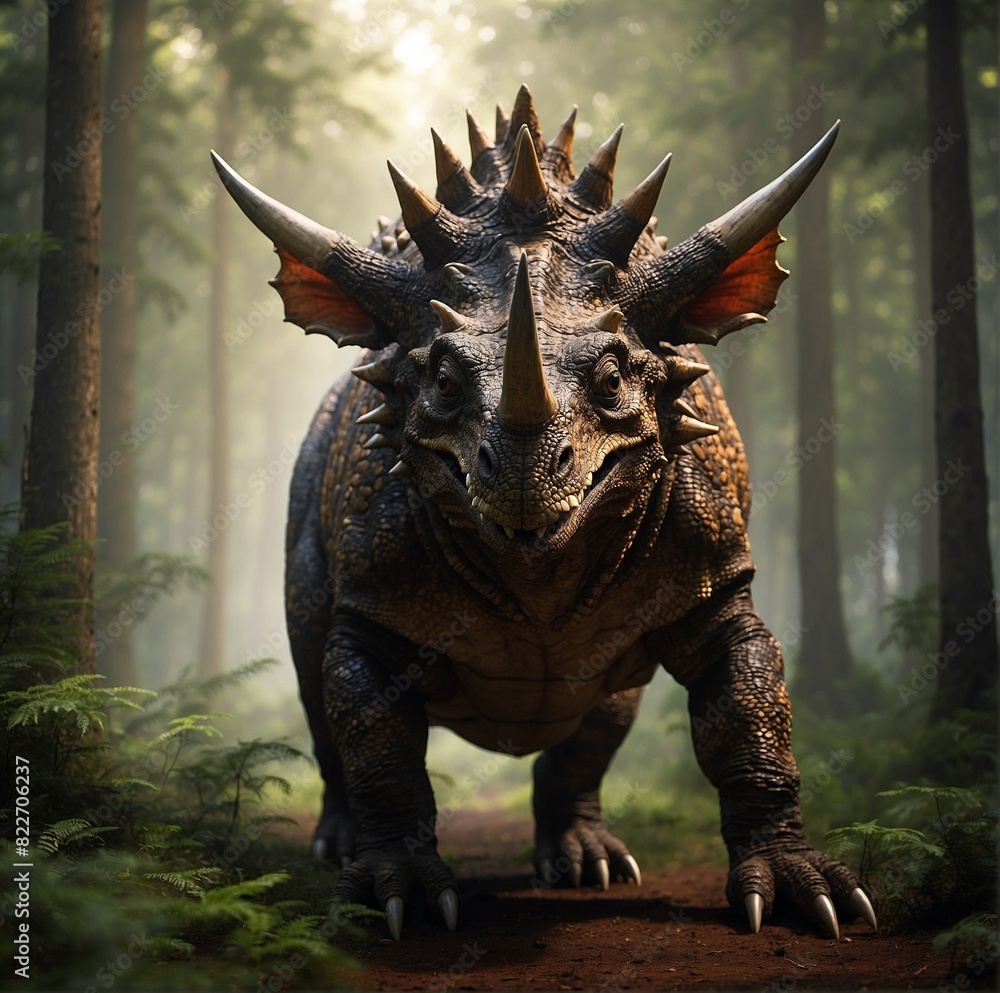 Fototapeta premium Dinosaur in a forest