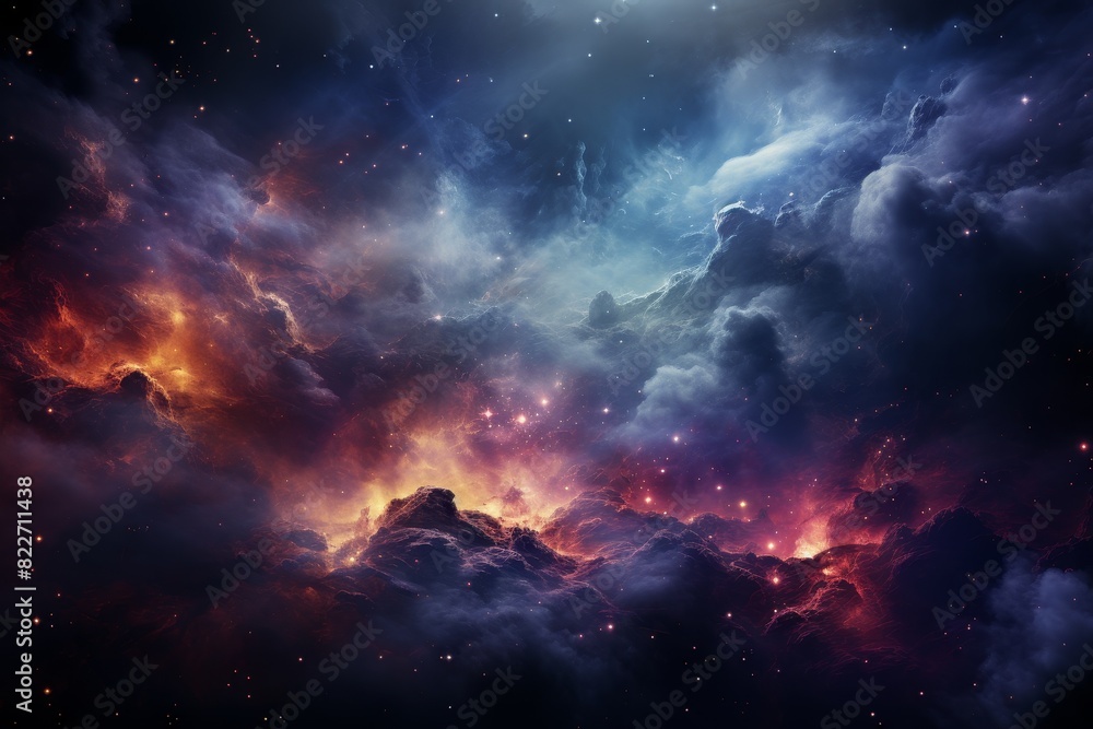 Cloudy Galaxy Sky Background Copy Space Cloudy Galaxy Sky Background Copy Space