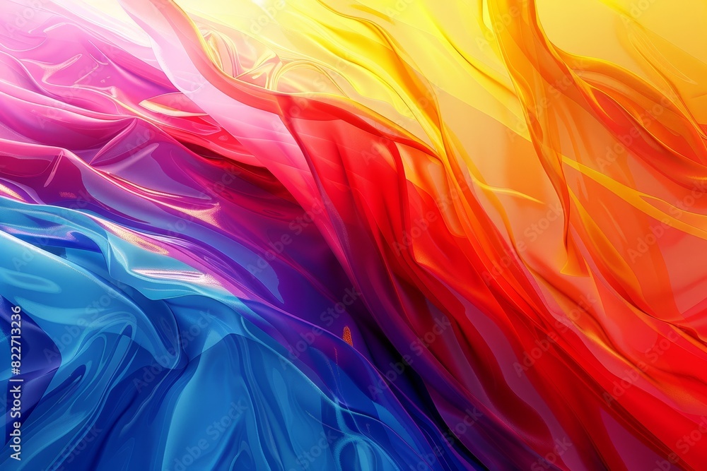 Obraz premium 3D render ofA vibrant illustration depicting the strength and unity of the LGBTQ+ community through abstract art.,photo realistic, high resolution photography, photographed in the style Photography