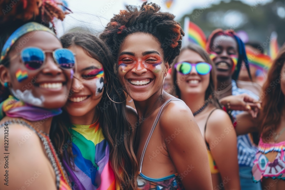 3D render ofA vibrant photo of a group of friends at a Pride festival, embodying joy and inclusivity.,photo realistic, high resolution photography, photographed in the style Photography 3D render ofA vibrant photo of a group of friends at a Pride festival, embodying joy and inclusivity.,photo realistic, high resolution photography, photographed in the style Photography
