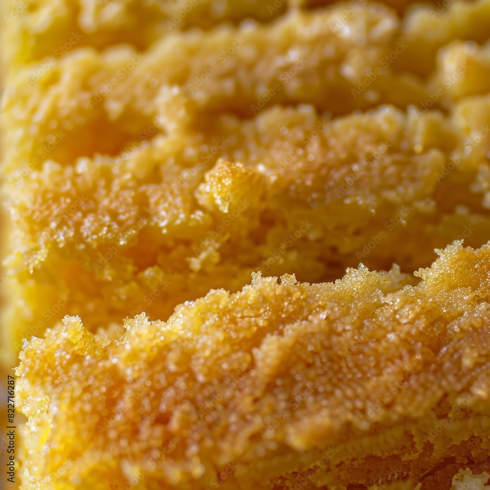 Macro food shot on the texture of corn bread. Copy space area for text. Background, banner, template, events card. Macro food shot on the texture of corn bread. Copy space area for text. Background, banner, template, events card.