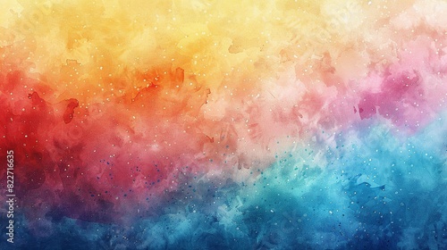 Rainbow Watercolor Art Background