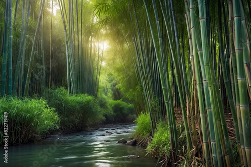 bamboo forest in the morning