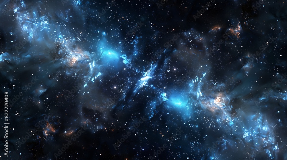 Fototapeta premium Enchanting Cosmic Dreamscape: Nebulous Black Background with Celestial Stars and Deep Space Elements for Sci-Fi and Fantasy Concepts