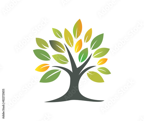 Tree logo design illustration
