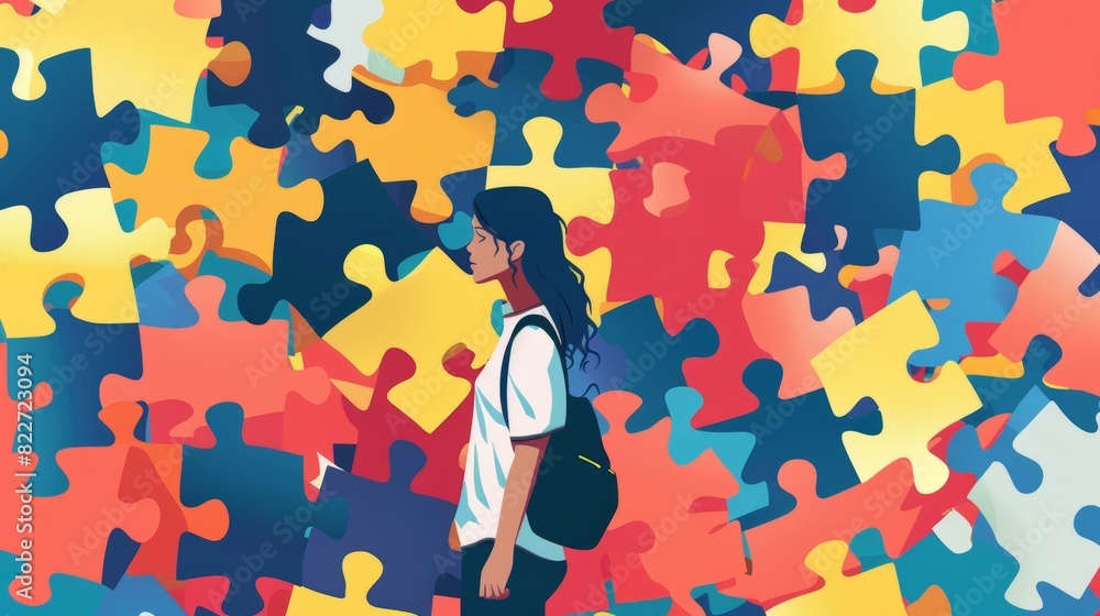 An illustration of a puzzle with missing pieces and the prompt What ...