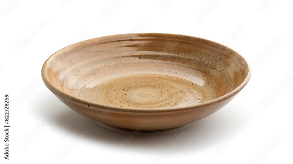 Beautiful empty ceramic plate isolated on white : Generative AI Beautiful empty ceramic plate isolated on white : Generative AI