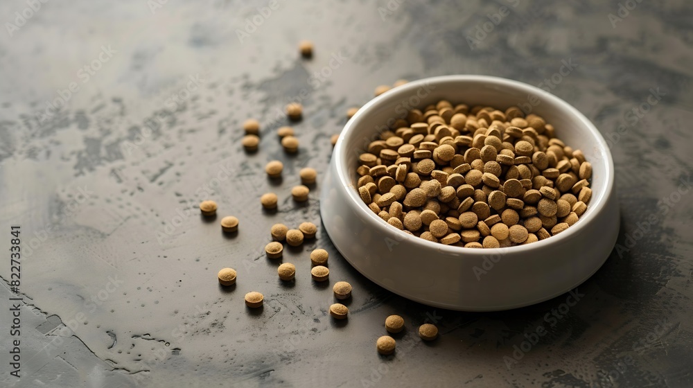 Medication in kibbles or pet food White powder sprinkled in food dish for cat or dog Administer medication drug treatments supplements probiotics or vitamins to animal patients Selecti : Generative AI Medication in kibbles or pet food White powder sprinkled in food dish for cat or dog Administer medication drug treatments supplements probiotics or vitamins to animal patients Selecti : Generative AI