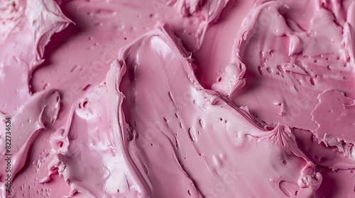 Pink icing frosting close up texture : Generative AI
