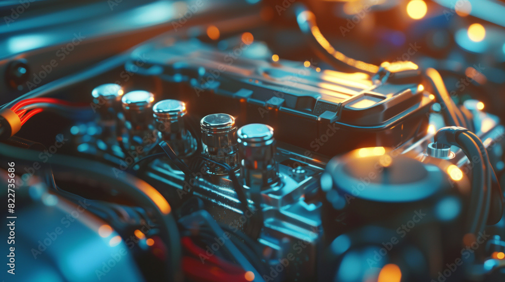 Close Up View of a Car Engine Close Up View of a Car Engine