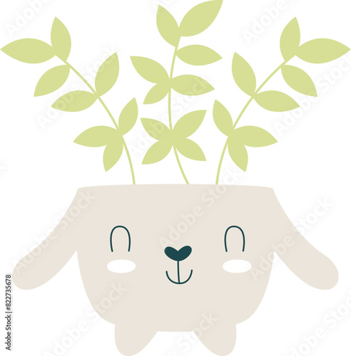 Plant In Dog Pot