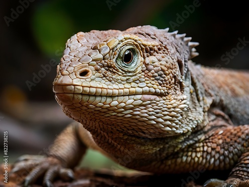 a macro shot of a lizard's rough, scaly skin.