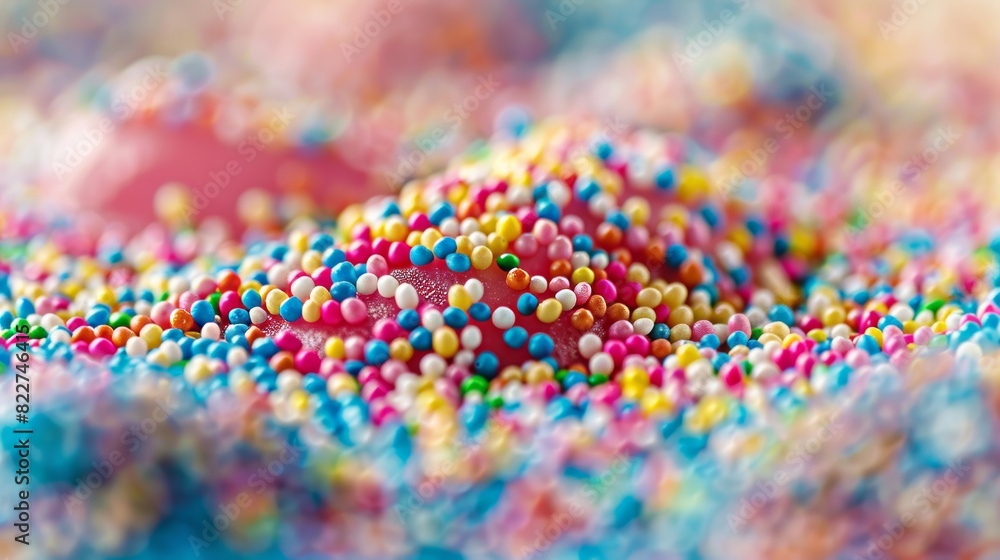 Obraz premium The concept of National Candy Day. Copy space area for text. Background, banner, template, events card.