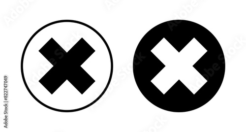 Close icon vector isolated on white background. Delete icon. remove, cancel, exit symbol